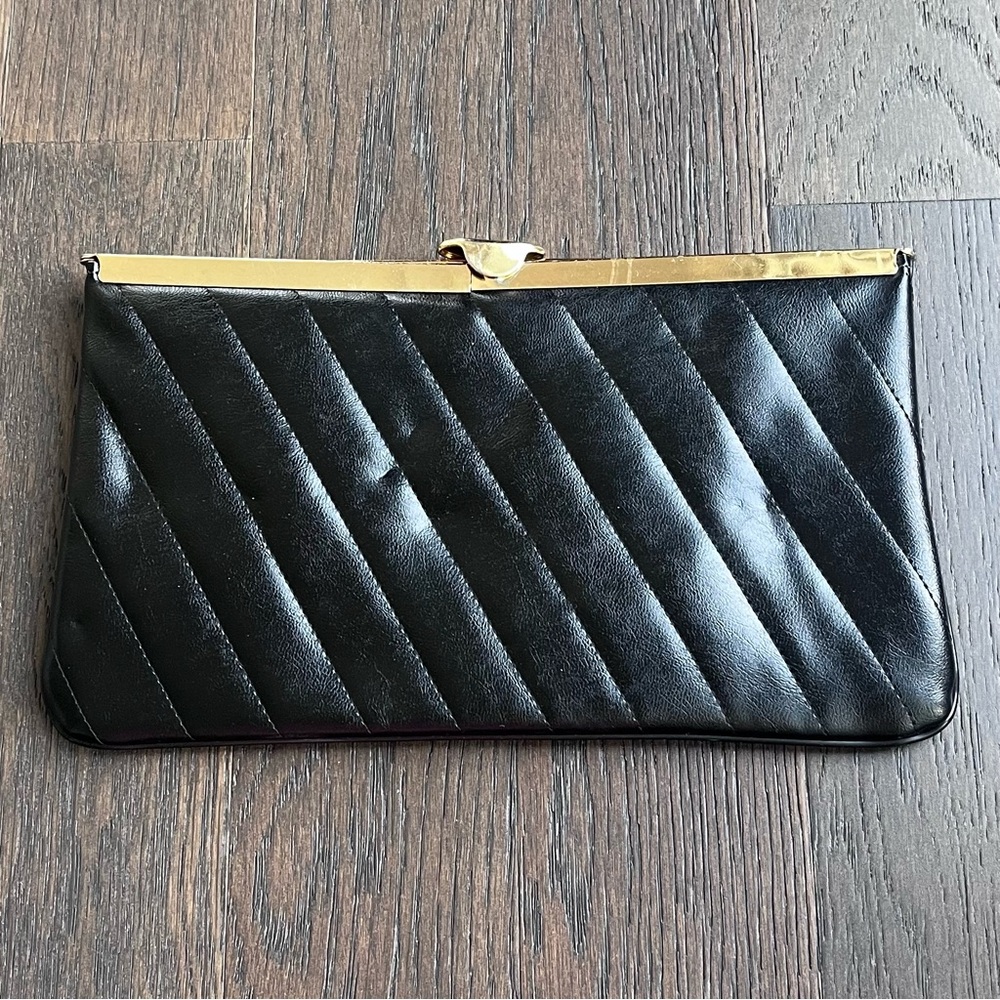 Clutch with Gold Accents